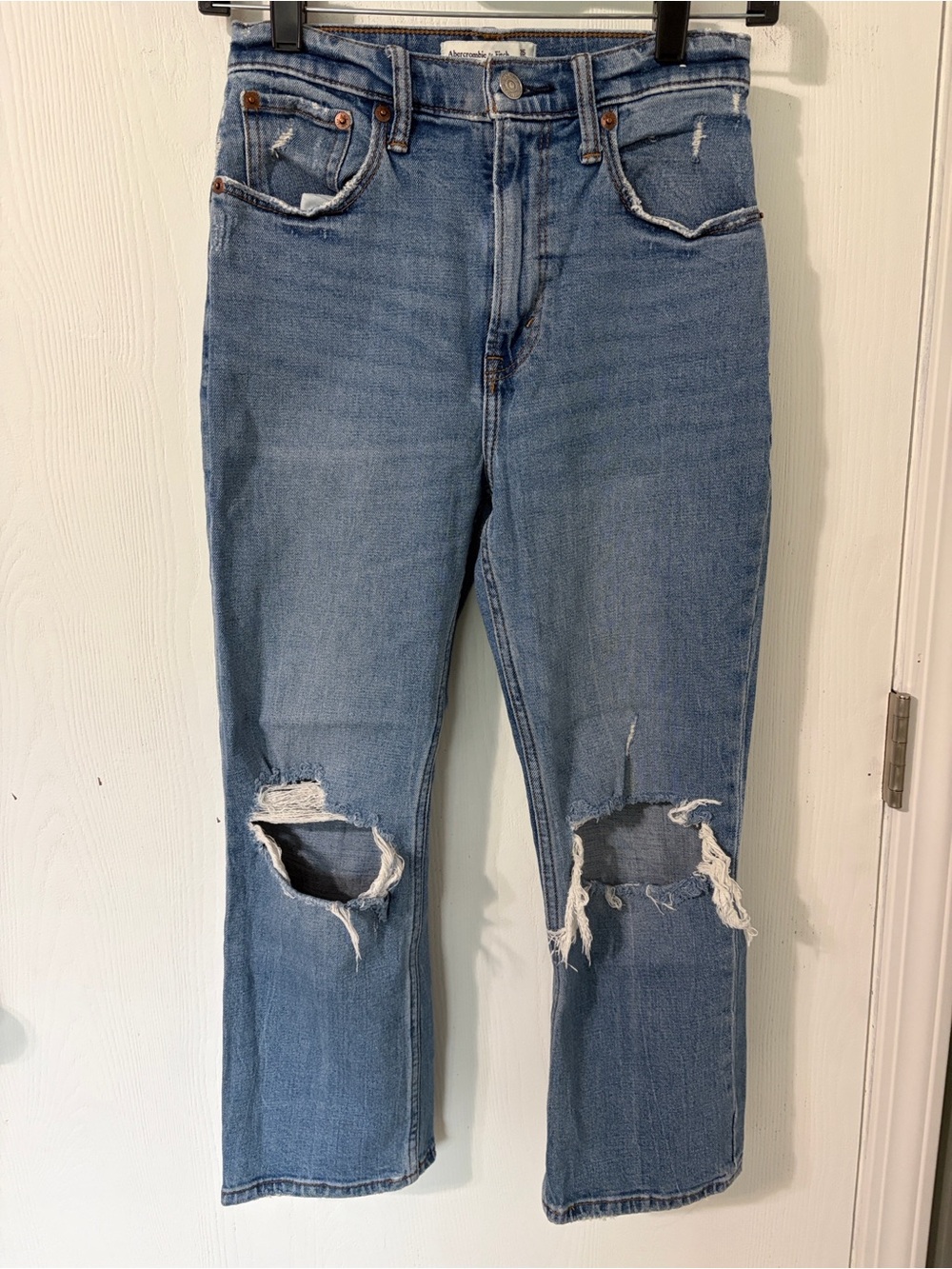 Abercrombie & Fitch The Ankle Straight Ultra High Rise Like New Size 25/0